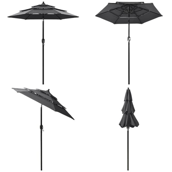 Trädgårdsparasoll med aluminiumstång 2 m antracit - Parasoll - Parasoller - Home & Living
