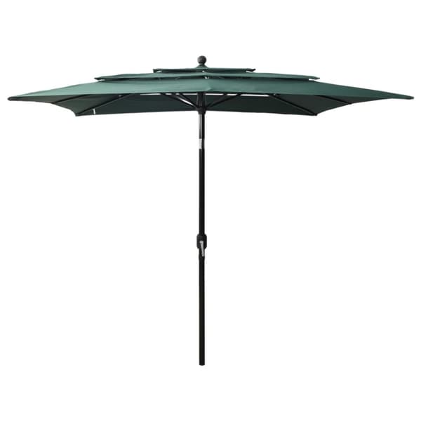 Parasol med aluminiumsstang i 3 niveauer 2,5x2,5 m grøn - Parasol - Parasoller - Home & Living