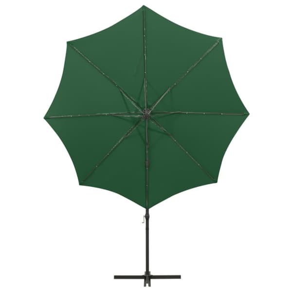 Frihängande parasoll med stång och LED grön 300 cm - Parasoll - Parasoll - Home & Living