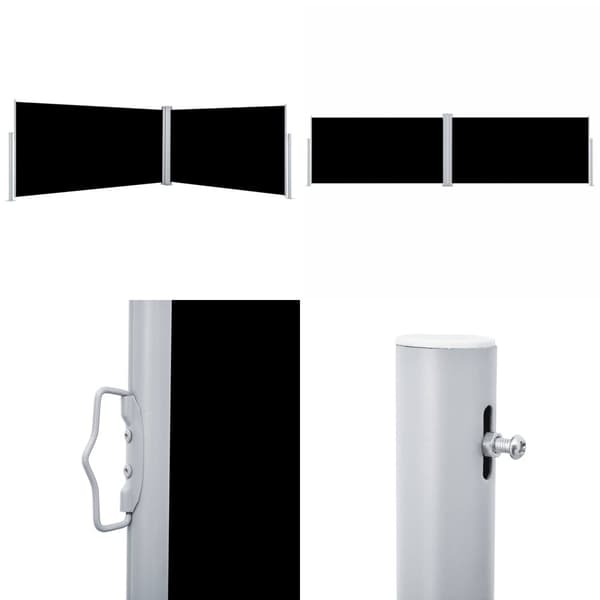Infällbar sidomarkis svart 160x600 cm - Balkongmarkis - Sidomarkiser - Home & Living