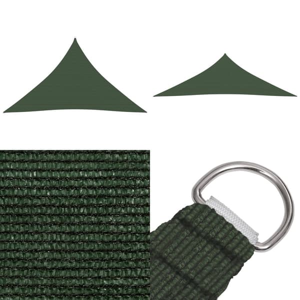 Solsegel 160 g/m² mörkgrön 4x4x5,8 m HDPE - Solsegel - Solskydd - Home & Living