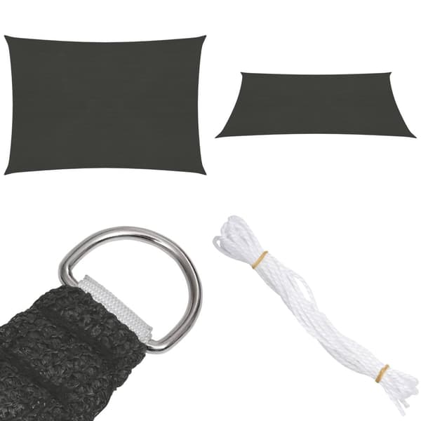Solsejl 2,5x3 m 160 g/m² HDPE antracitgrå - Solsejl - Solskærm - Home & Living
