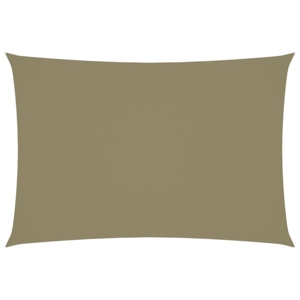 Solsegel oxfordtyg rektangulärt 3x5 m beige - Solsegel - Solskydd - Home & Living
