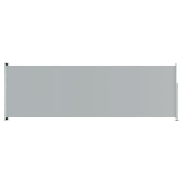 Sammenrullelig sidemarkise til terrassen 200x600 cm grå - Sidemarkise - Sidemarkiser - Home & Living