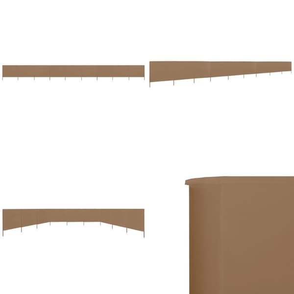 9-panels læsejl 1200x160 cm stof gråbrun - Læsejl - Læskærm - Home & Living