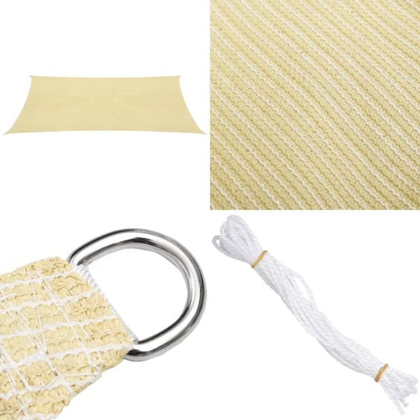 Solskärmssegel HDPE kvadratiskt 3,6 x 3,6 m beige - Solsegel - Solskydd - Home & Living