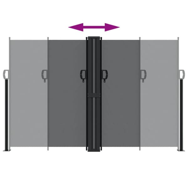 Sammenrullelig sidemarkise 160x1200 cm sort - Sidemarkise - Sidemarkiser - Home & Living