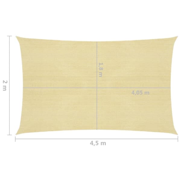 Aurinkopurje 160 g/m² beige 2x4,5 m HDPE - Aurinkovarjopurje - Aurinkovarjopurjeet - Home & Living