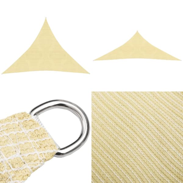 Solsejl 4x4x4 m 160 g/m² HDPE beige - Solsejl - Læsejl - Home & Living