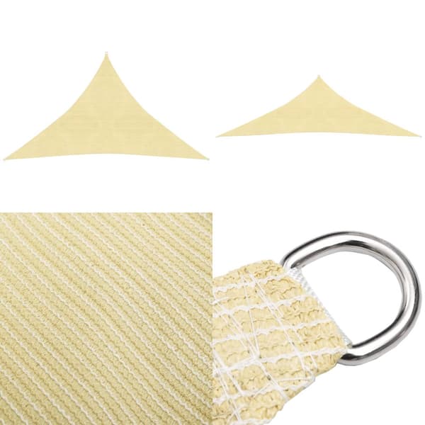 Solsegel 160 g/m² beige 2,5x2,5x3,5 m HDPE - Solsegel - Solskydd - Home & Living