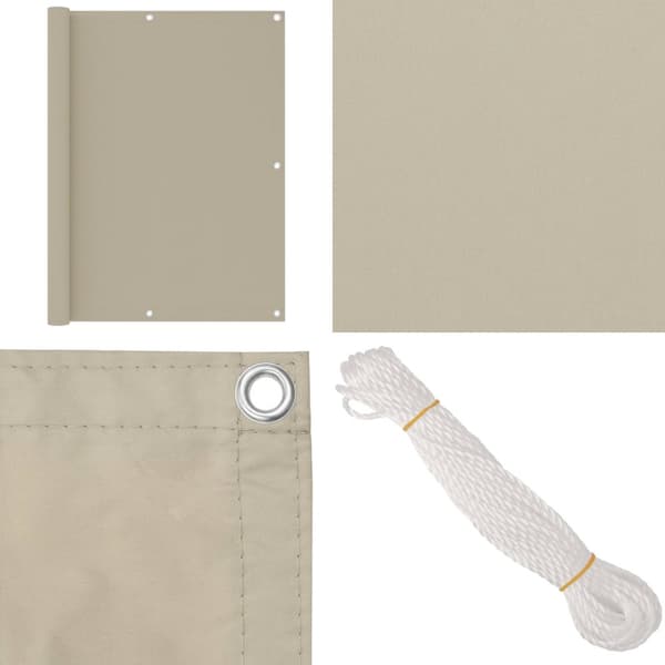 Altanafskærmning 120x600 cm oxfordstof beige - Altanafskærmning - Altanafskærmninger - Home & Living