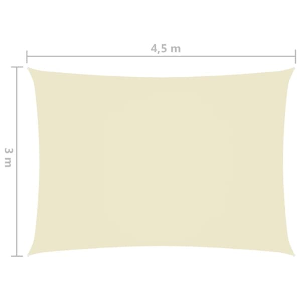 Aurinkopurje Oxford-kangas suorakaide 3x4,5 m kerma - Aurinkovarjopurje - Aurinkovarjopurjeet - Home & Living
