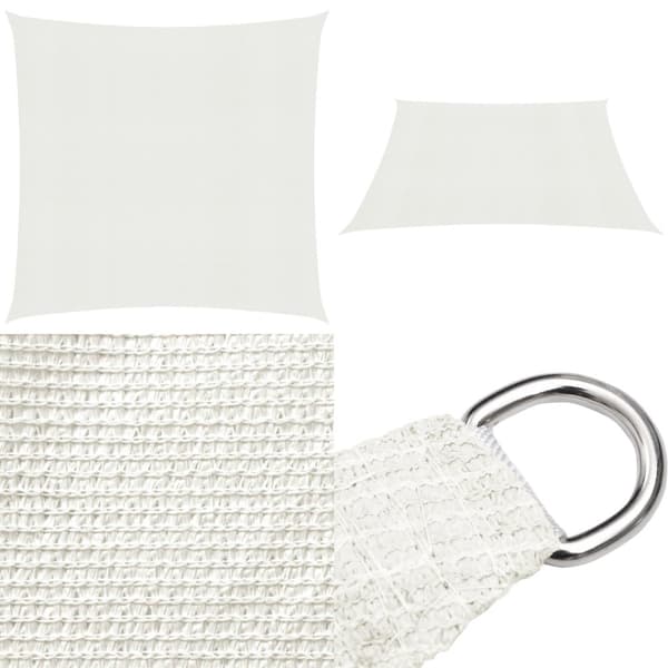 Solsejl 2,5x2,5 m 160 g/m² HDPE hvid - Solsejl - Solskærm - Home & Living