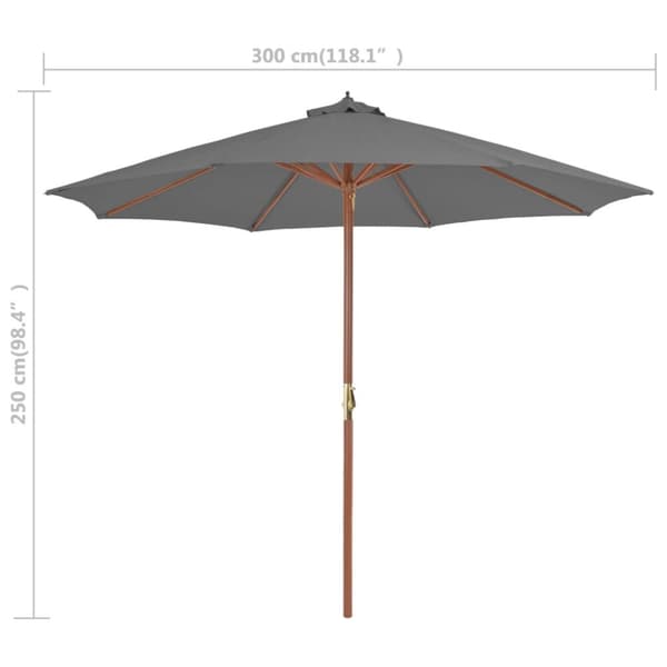 Aurinkovarjo puurunko 300 cm antrasiitti - Aurinkovarjo - Aurinkovarjot - Home & Living