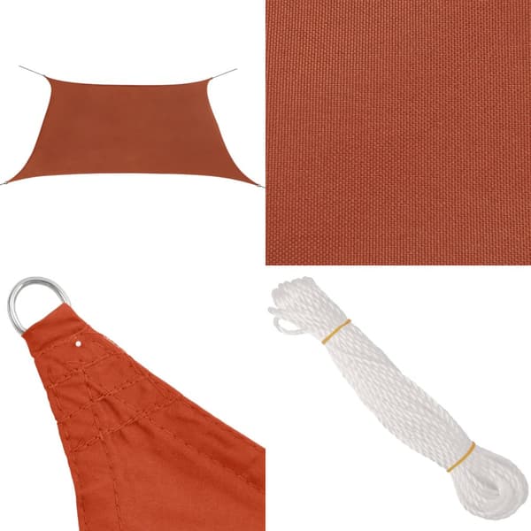 Solsegel Oxfordtyg kvadratiskt 3,6x3,6 m terrakotta - Solsegel - Solskydd - Home & Living