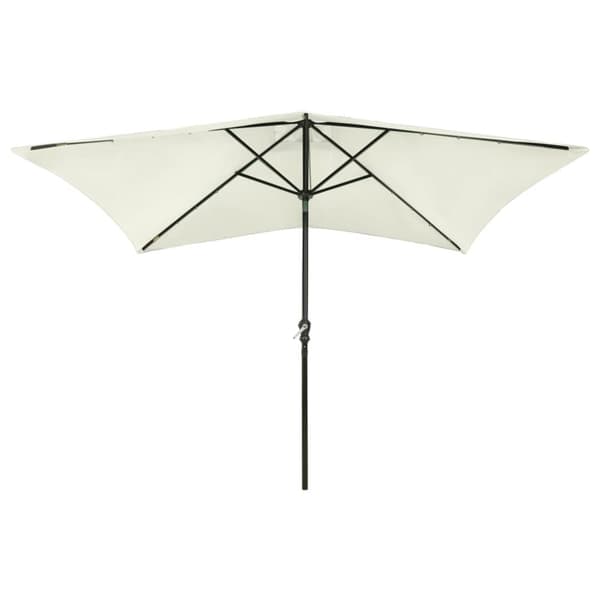 Parasoll med LED och stålstång 2x3 m sand - Parasoll - Parasoller - Home & Living