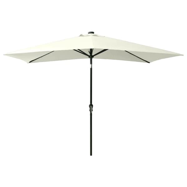 Parasoll med LED och stålstång 2x3 m sand - Parasoll - Parasoller - Home & Living