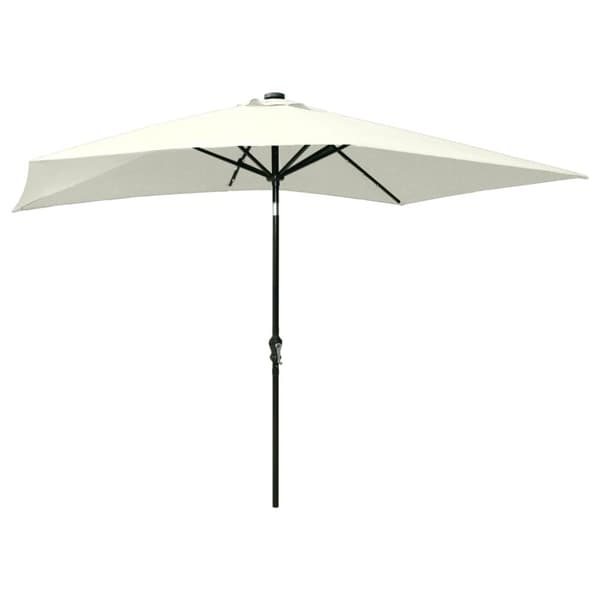 Parasoll med LED och stålstång 2x3 m sand - Parasoll - Parasoller - Home & Living