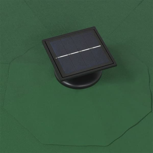 Väggmonterat parasoll med LED och metallstång 300 cm grön - Parasoll - Trädgårdsparasoll - Home & Living