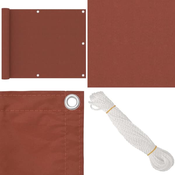 Parvekkeen suoja terrakotta 75x300 cm Oxford kangas - Parvekkeen Suoja - Parvekkeen Suojat - Home & Living