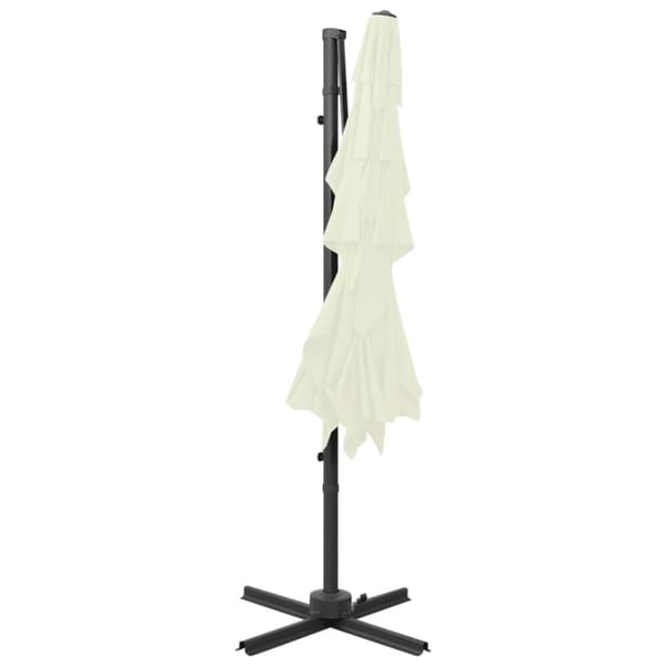 Trädgårdsparasoll med ventilation och stång sand 250x250 cm - Parasoll - Parasoller - Home & Living