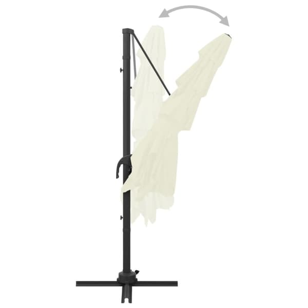 Trädgårdsparasoll med ventilation och stång sand 250x250 cm - Parasoll - Parasoller - Home & Living