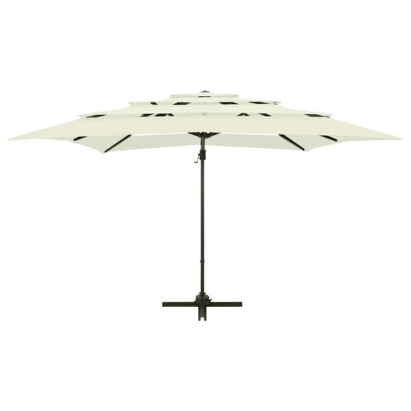 Trädgårdsparasoll med ventilation och stång sand 250x250 cm - Parasoll - Parasoller - Home & Living