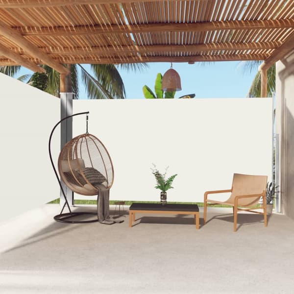 Infällbar sidomarkis 200x600 cm gräddvit - Balkongmarkis - Sidomarkiser - Home & Living
