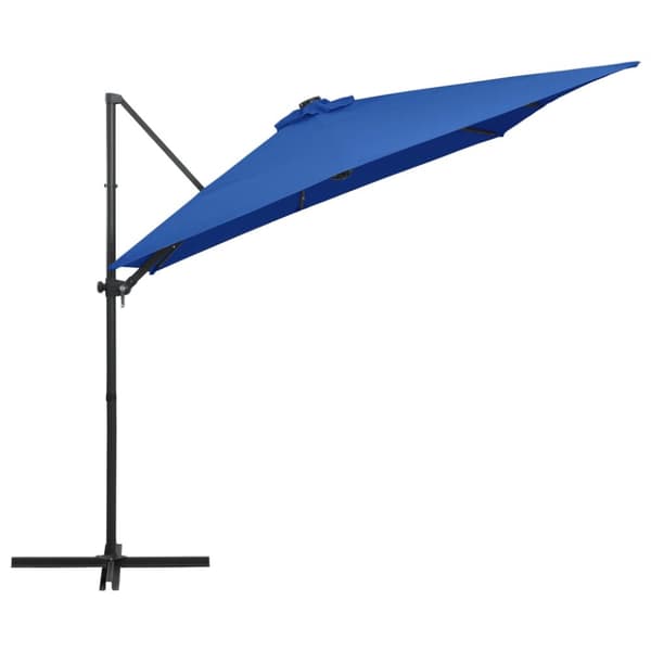Frihängande parasoll med LED och stålstång 250x250 cm azurblå - Parasoll - Parasoll - Home & Living