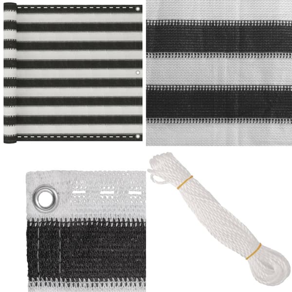 Parvekkeen Suoja HDPE 90x400 cm Antrasiitti ja Valkoinen -  - Home & Living