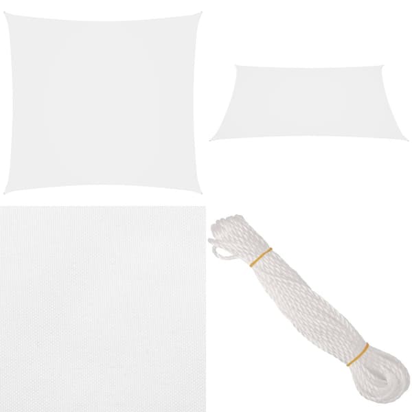 Solsegel oxfordtyg fyrkantigt 7x7 m vit - Solsegel - Solskydd - Home & Living