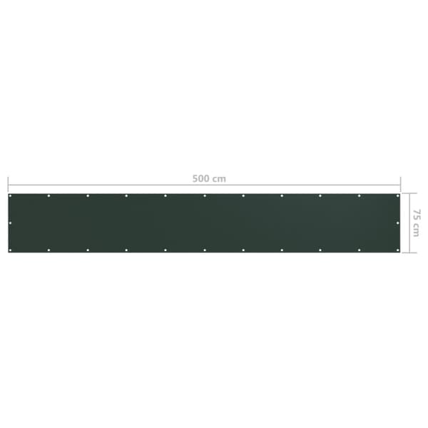 Altanafskærmning 75x500 cm oxfordstof mørkegrøn - Altanafskærmning - Altanafskærmninger - Home & Living