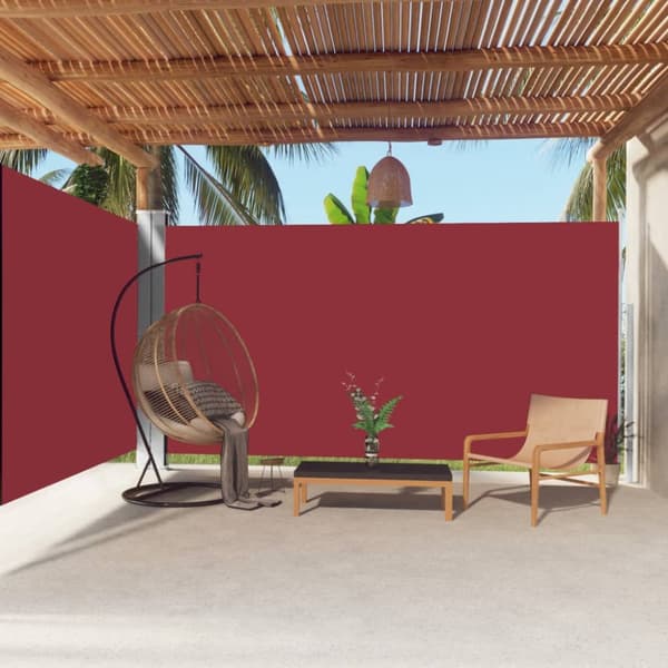 Infällbar sidomarkis 200x600 cm röd - Balkongmarkis - Sidomarkiser - Home & Living