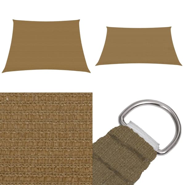 Solsegel 160 g/m² taupe 3/4x2 m HDPE - Solsegel - Solskydd - Home & Living