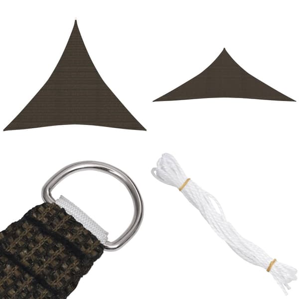 Solsegel 160 g/m² brun 4,5x4,5x4,5 m HDPE - Solsegel - Solskydd - Home & Living