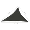 Miniatyrbillede 7 af 7: Solsejl 4x5x6,8 m 160 g/m² HDPE sort - Solsejl - Solskærm - Home & Living