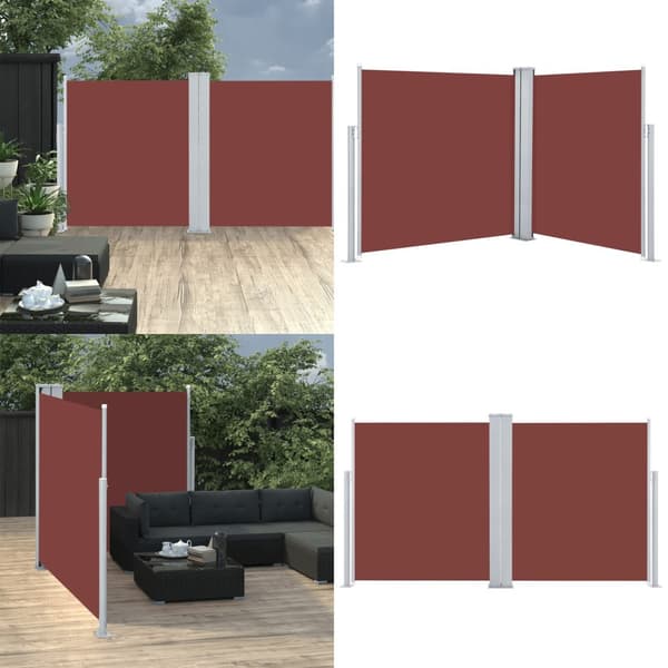Sammenrullelig sidemarkise 140 x 600 cm brun - Sidemarkise - Sidemarkiser - Home & Living