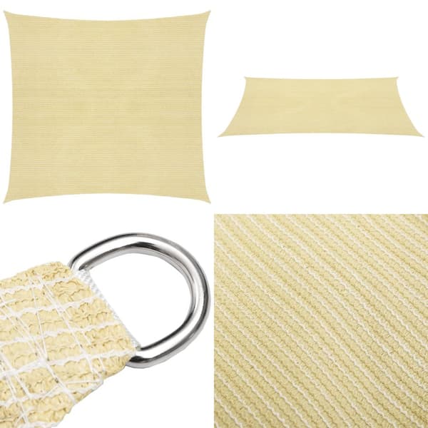 Solsejl 160 g/m² 4x4 m HDPE beige - Solsejl - Solskærm - Home & Living