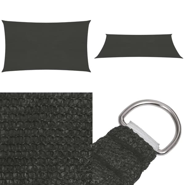 Solsejl 160 g/m² 5x7 m HDPE antracitgrå - Solsejl - Solskærm - Home & Living