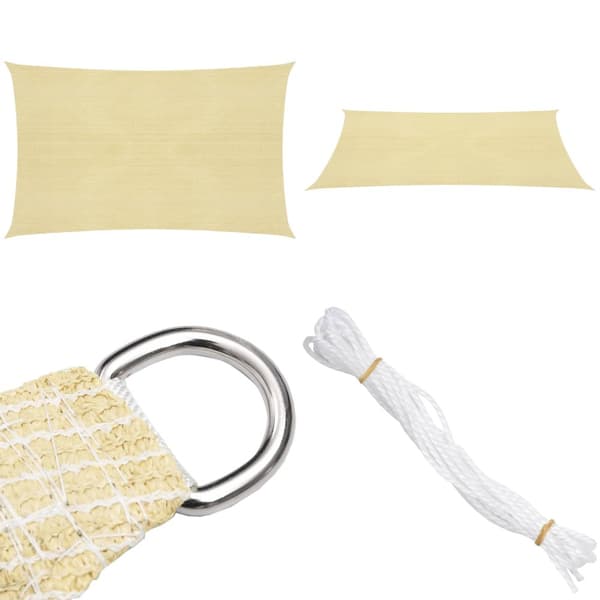 Solsegel 160 g/m² beige 2,5x5 m HDPE - Solsegel - Solskyddssegel - Home & Living