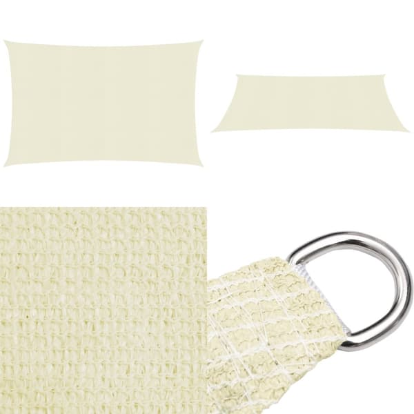 Solsegel 160 g/m² gräddvit 5x6 m HDPE - Solsegel - Solskydd - Home & Living