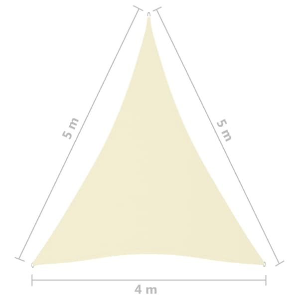 Aurinkopurje Oxford-kangas kolmio 4x5x5 m kerma - Aurinkovarjopurje - Aurinkovarjopurjeet - Home & Living