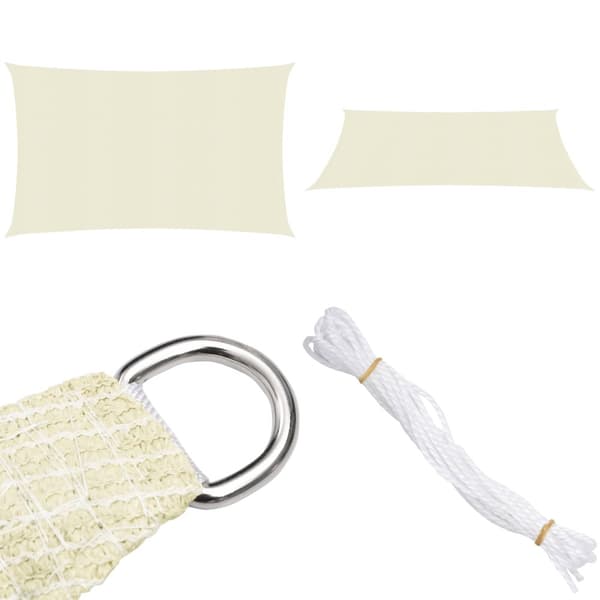 Solsejl 3,5x5 m 160 g/m² HDPE cremefarvet - Solsejl - Solskærm - Home & Living