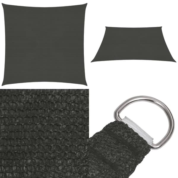 Solsejl 160 g/m² 4x4 m HDPE antracitgrå - Solsejl - Solskærm - Home & Living