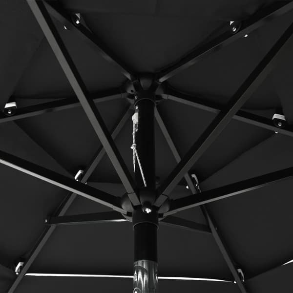Parasol med aluminiumsstang i 3 niveauer 2 m sort - Parasol - Parasoller - Home & Living