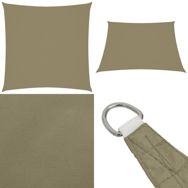 Solsegel oxfordtyg fyrkantigt 4x4 m beige - Solsegel - Solskydd - Home & Living