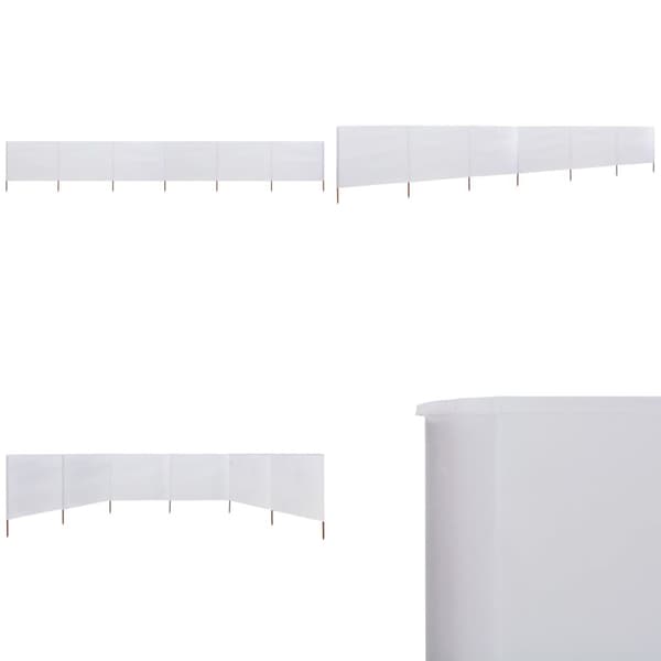 Vindskydd 6 paneler tyg 800x120 cm sandvit - Vindskärm - Vindskärmar - Home & Living
