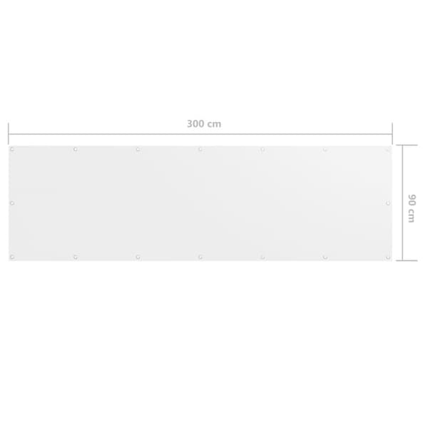Altanafskærmning 90x300 cm oxfordstof hvid - Altanafskærmning - Altanafskærmninger - Home & Living