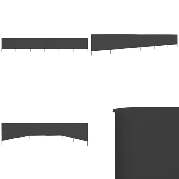 Tuulensuojakangas 6 paneelilla 800x120 cm antrasiitti - Tuulensuoja - Tuulensuojat - Home & Living