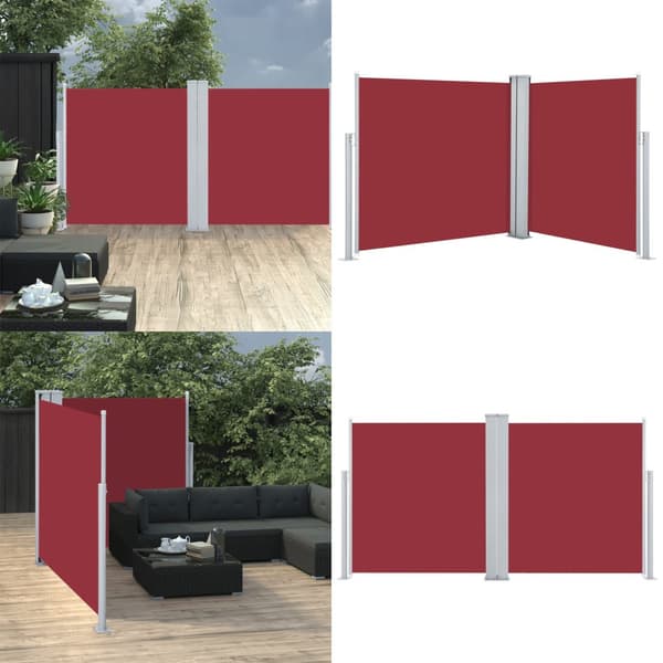 Infällbar sidomarkis röd 120x600 cm - Sidomarkis - Sidomarkiser - Home & Living